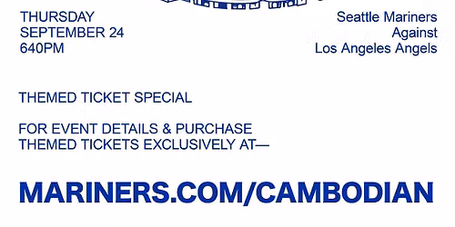 Official Seattle Mariners Cambodian Heritage Night