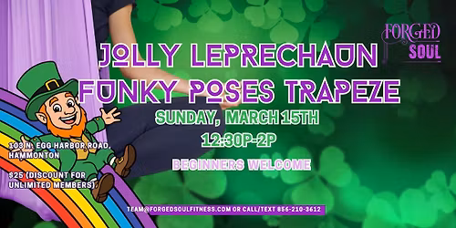 Jolly Leprechaun Funky Poses Trapeze