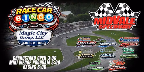 Race Car Bingo Presented by Magic City Group LLC