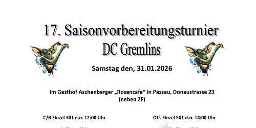 17. Saisonvorbereitungs Tunier des DC Gremlins