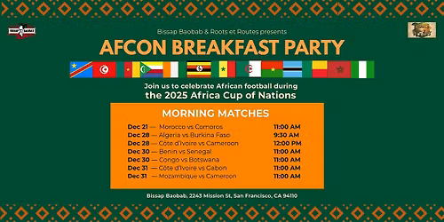 AFCON at Bissap Baobab!
