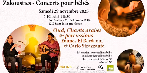Concert pour b\u00e9b\u00e9s - Oud & Percussions - Jazz Station