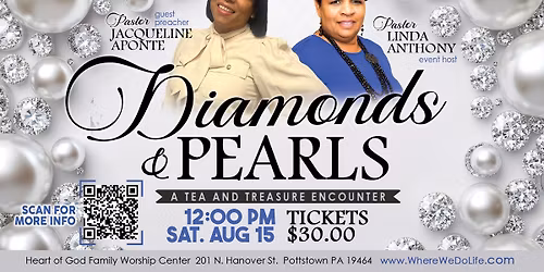 08\/15 @ 12 NOON: Diamonds & Pearls Tea Party ** PICK YOUR SEAT!!! **