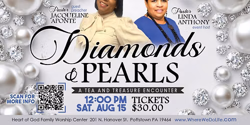 08\/15 @ 12 NOON: Diamonds & Pearls Tea Party ** PICK YOUR SEAT!!! **