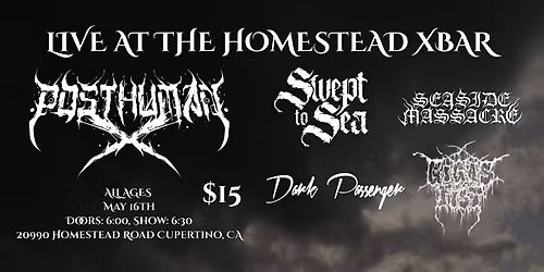 X Bar Cupertino W\/ PostHumanx, Swept to Sea, more