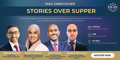 MAX Stories Over Supper - Vancouver Edition