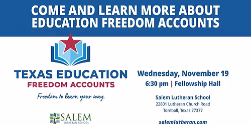 Education Freedom Accounts Information Meeting