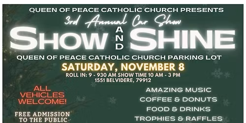Queen of Peace Catholic Church\u2019s 3rd Annual Show & Shine