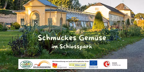Schmuckes Gem\u00fcse im Schlosspark - dekorative Pflanzenmischung f\u00fcr historisches Ambiente