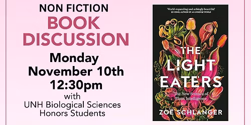 The Light Eaters - Book Discussion with UNH Honors Students