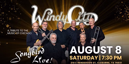 WINDY CITY \u2013 A TRIBUTE TO THE MUSIC OF CHICAGO