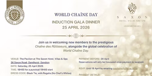 Induction Gala Dinner\/ World Chaine Day celebration