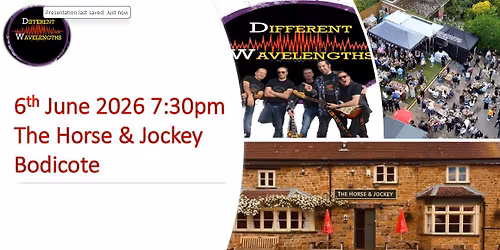 Different Wavelengths Live in the Garden@The Horse & Jockey Bodicote