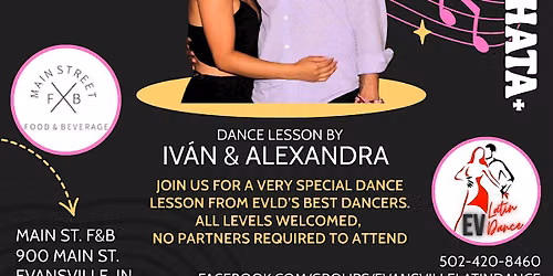Ritmos Latinos: Bachata group class.  $5 Cash in person