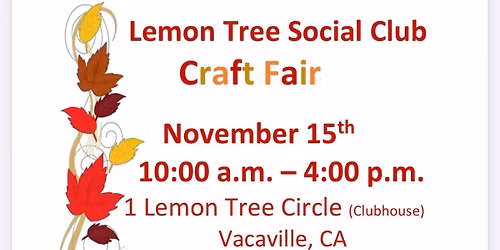 Lemon Tree Social Club Fall Craft Fair