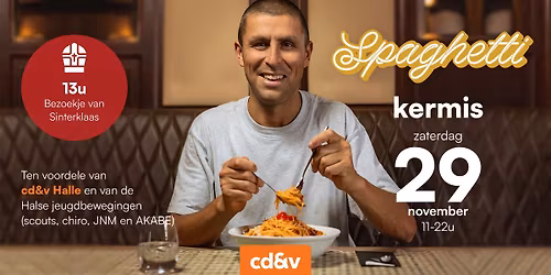 \ud83c\udf5d Spaghettikermis Louis Van Dionant \u2013 met bezoek van Sinterklaas! \ud83c\udf85