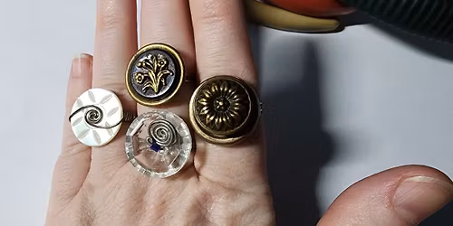 Vintage Button Rings