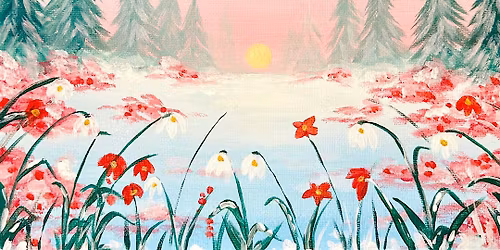 Sip & Paint at Porto Lounge Fishponds, Bristol - "Winter Snowdrops"