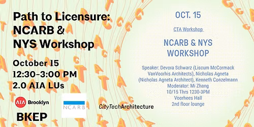 Path to Licensure:  NCARB & NYS Workshop