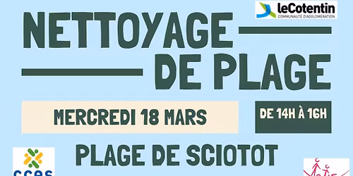 Nettoyage de la plage de Sciotot
