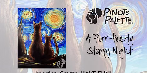 A Purr-fectly Starry Night Paint and Sip Night Out