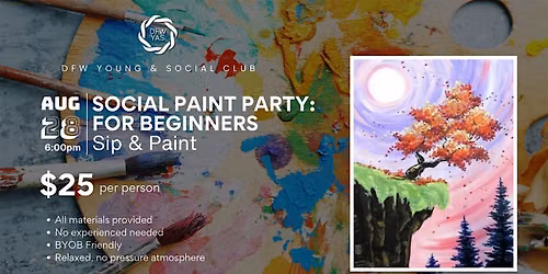 Social Paint Party for Beginners | Sip & Paint