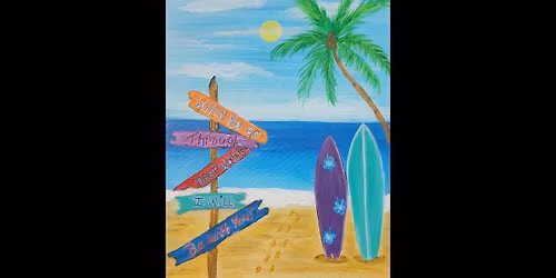 Beach Sign Paint-Night Event- Loxahatchee Studio