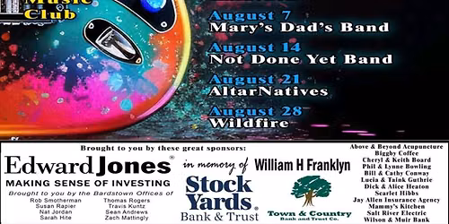 2026 FREE Summer Concert Series-Gary Vidito and the Not Done Yet Band