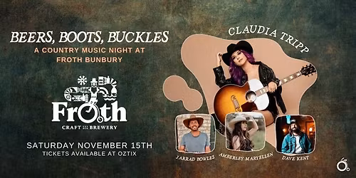 Beers, Boots & Buckles - A Country Music Night at Froth Bunbury