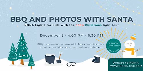 NONA Lights for Kids BBQ and Santa Photos