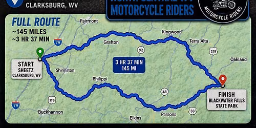 group ride to blackwater falls