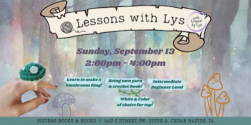 Lessons with Lys: Crochet Mushroom Ring!
