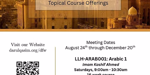 Darul Qasim DFW Fall 2026 Topical Course Offerings