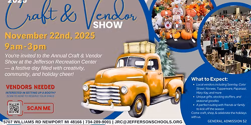 Jefferson Rec Center Craft & Vendor Show
