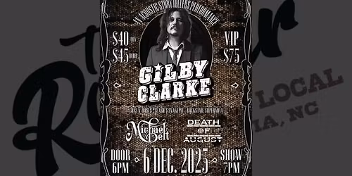 Carolina Headbangers and Crackasmyle Present Gilby Clarke: An Acoustic Storyteller Performance