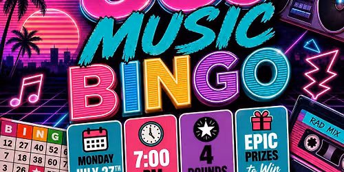 80s Music Bingo @ Hurricane Grill & Wings Longwood