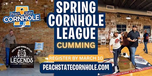 Spring Cornhole League at Cumming Legends Distillery [Register by March 10]