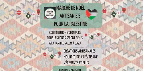 March\u00e9 de No\u00ebl: Artisan.e.s pour la palestine 