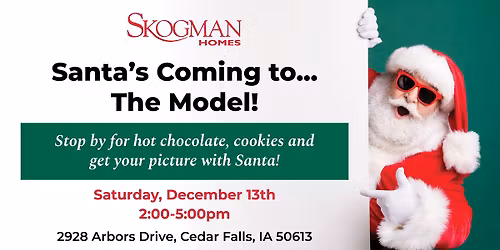Santa at Skogman Homes Cedar Falls