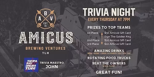 Trivia Night @ Amicus Brewing Ventures