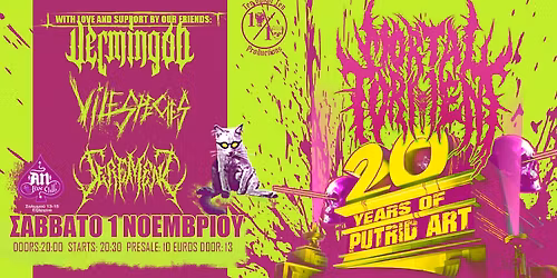 MORTAL TORMENT 20 Years Anniversary Party w\/ VERMINGOD, VILE SPECIES, SEREMENT @An Club 1.11.2025