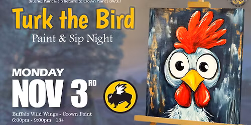 Turk the Holiday Bird Paint and Sip Night at Buffalo Wild Wings Crown Point
