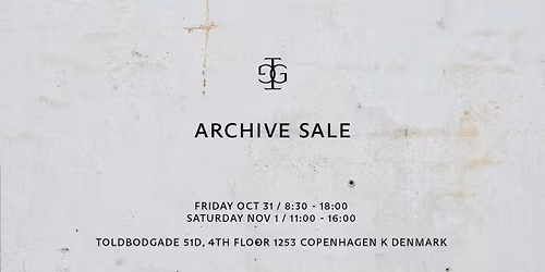 The . Garment Archive Sale