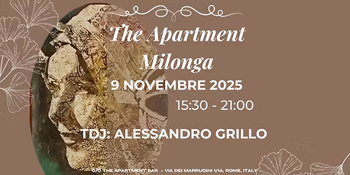 The Apartment Milonga *09.11.2025* Tdj Alessandro Grillo