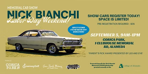 Nick Bianchi Memorial Car Show - 2026