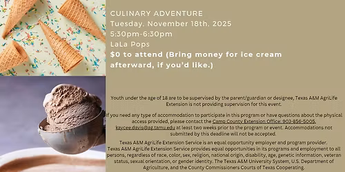 Culinary Adventure-LaLaPop's