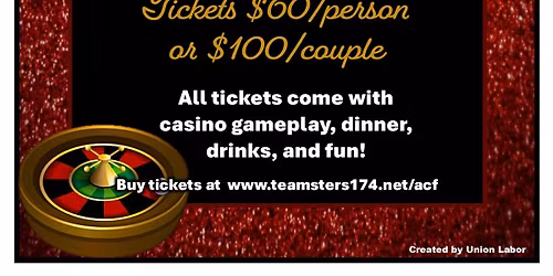Casino Night to support Teamsters Local 174 All Charities Fund