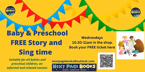 FREE baby and toddler Storytime at Next Page Books