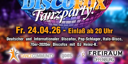 DISCOFOX TANZPARTY im FREIRAUM Offenburg