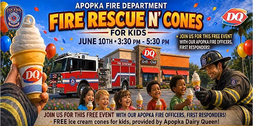 DQ "Fire Rescue N' Cones" With Apopka Fire Department